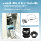 JPFLAEYX Round to Oval Adapter Magnetic Connect for Recessed Dryer Vent Box