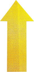 Floor Marking Tape, Arrow, Self-Adhesive, Yellow, 10 Pack