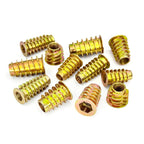 Threaded Inserts for Soft Wood, Installation Kit, Includes 1/4-20 x 25mm Thread Inserts (15pcs), Drill, Drive Tool