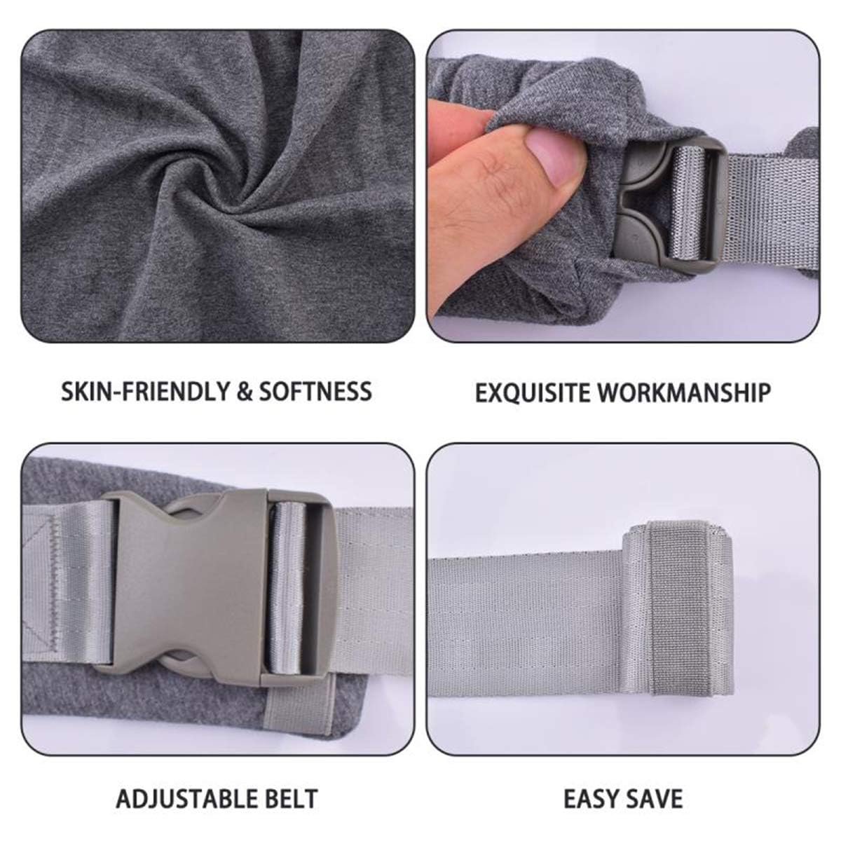 Baby Wrap Carrier for Newborn to Toddler (Grey) | Kangaroo Baby Easy Wearing Wrap, Adjustable Soft Baby Holder Front