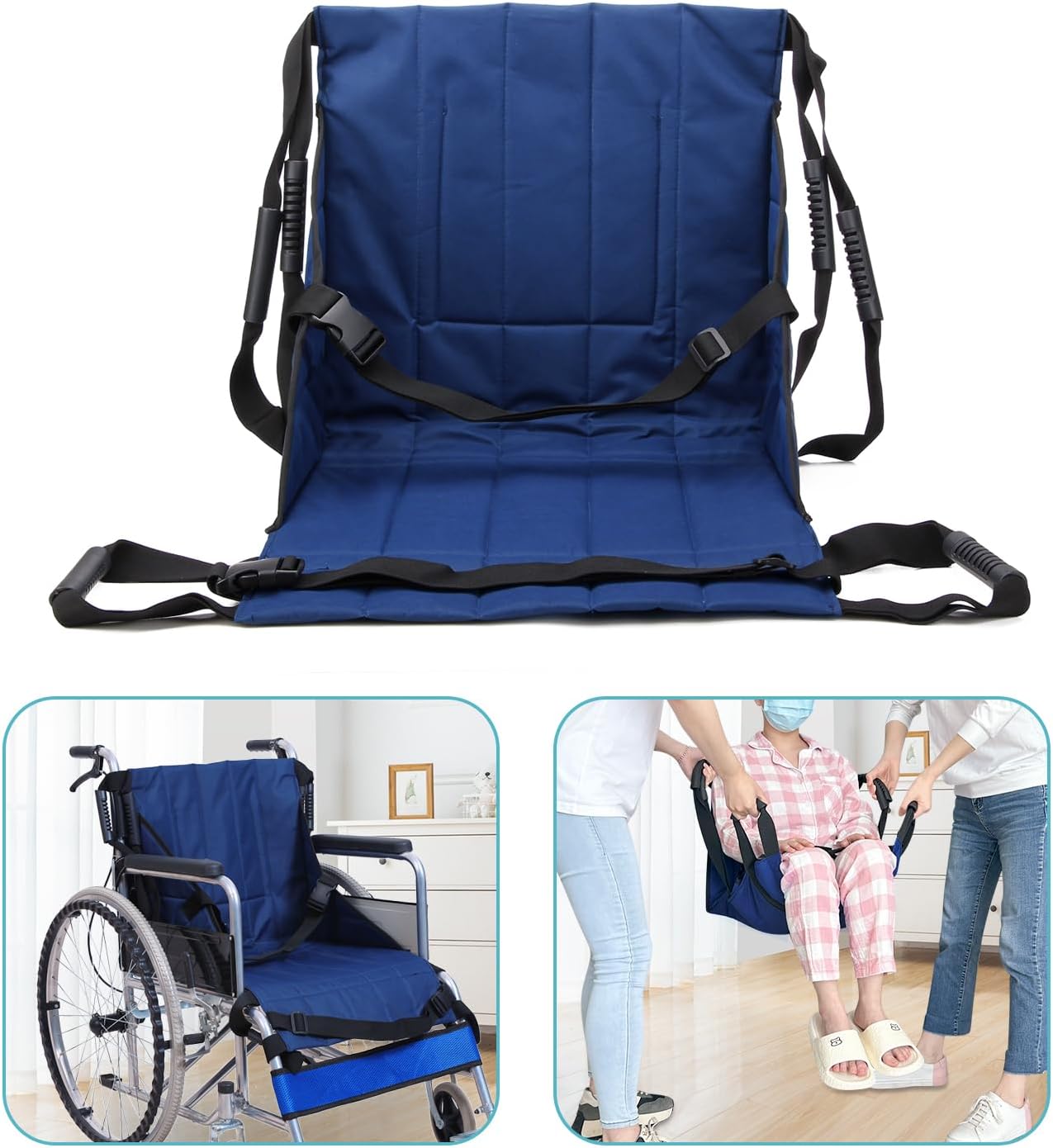 Patient Lift Transfer Belt from Bed to Wheelchair Stair Transfer Emergency Evacuation Chair Pad Safety Medical