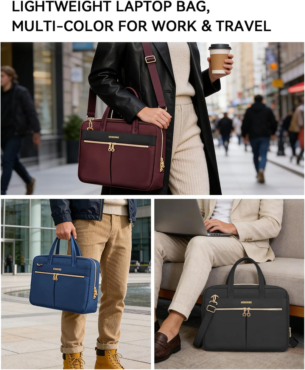 17 17.3 Inch Laptop Bag Case Women Men Compatible with HP OmniBook Envy Omen Pavilion/LG Gram/Dell Inspiron