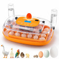 Incubator for Hatching Eggs, Automatic Turning, Temperature & Humidity Control, Built-in Candler, 360° Viewing, 24