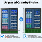 24 Inch Dual Zone Wine and Beverage Refrigerator, Under Counter