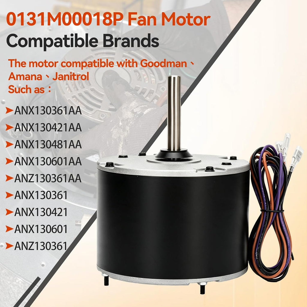 0131M00018P Condenser Fan Motor, 1/4HP 208-230V 1072RPM