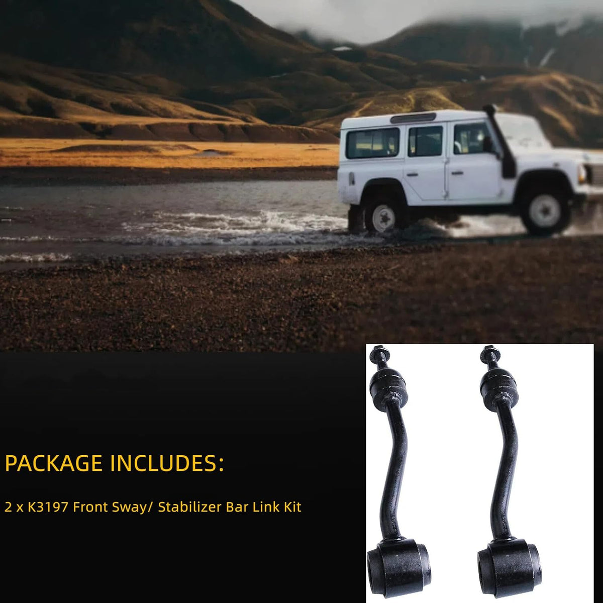 2pc Front Sway Bar Link Kit K3197 for Jeep Wrangler/TJ 1997-2006