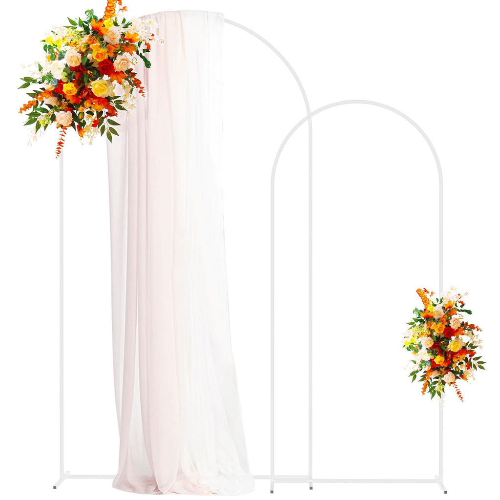 Arch Backdrop Stand, 7.2ft & 6ft, Metal Wedding Arch Stand, White