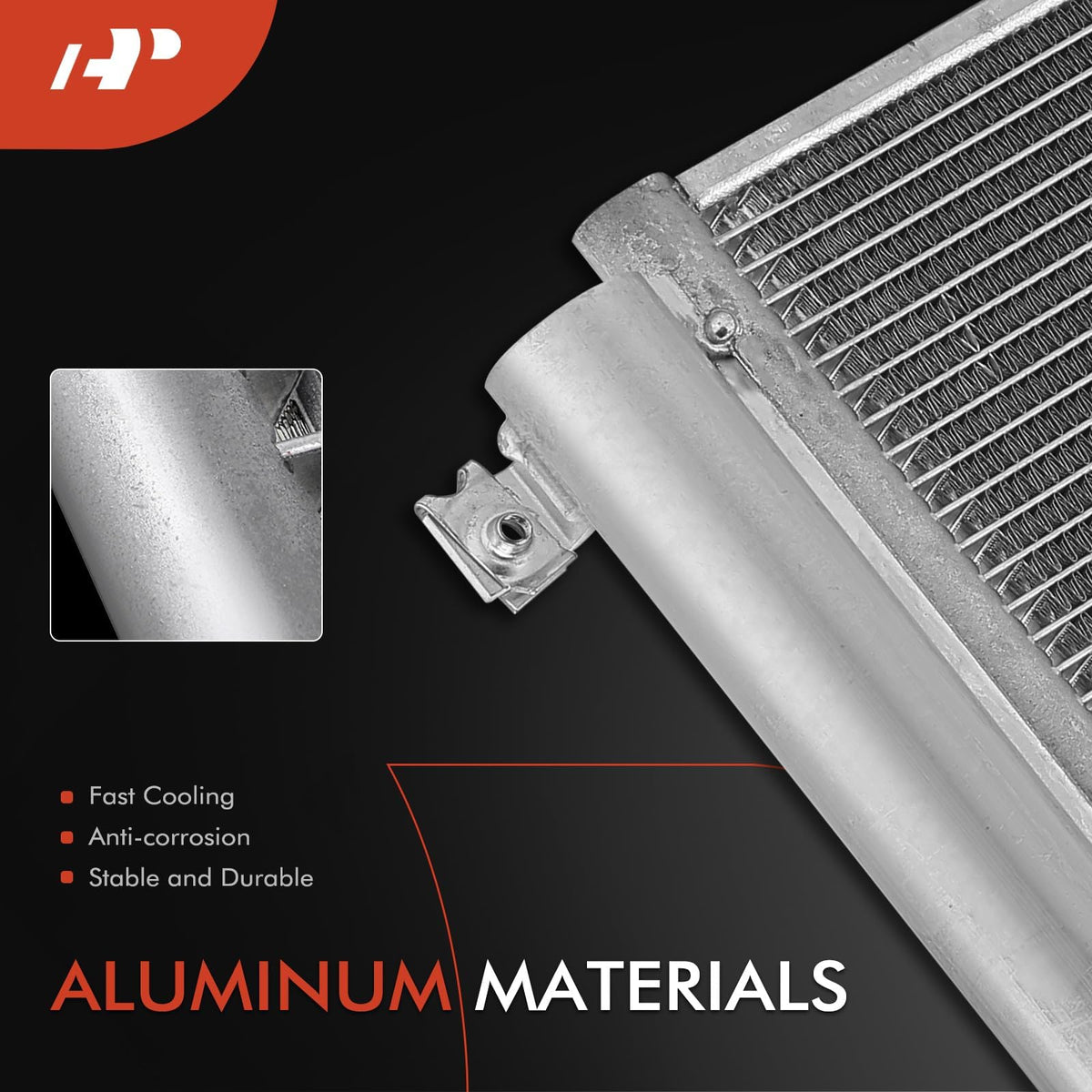 A-Premium Air Conditioning Condenser Compatible with Hyundai Genesis