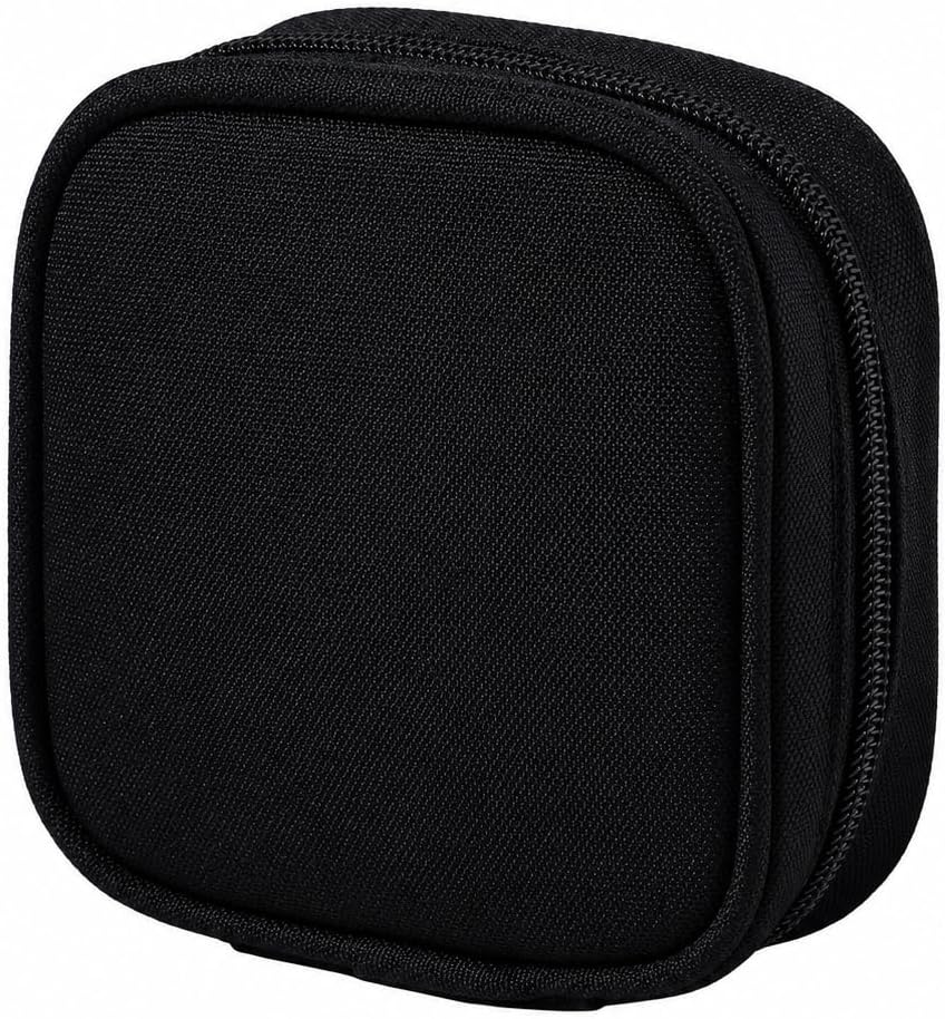 Small Tech Pouch Travel Organizer Bag for Charger,Cables,Power Bank Black | 4 inch mini carry storage case for