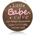 Little Babe Cave Door Sign Wood Baby Girl Nursery Decor Little Girl Nursery Room Wall Art for Bedroom Living Room