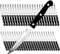 Serrated Steak Knives Set of 48, 4.5 In, Black