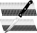 Serrated Steak Knives Set of 48, 4.5 In, Black