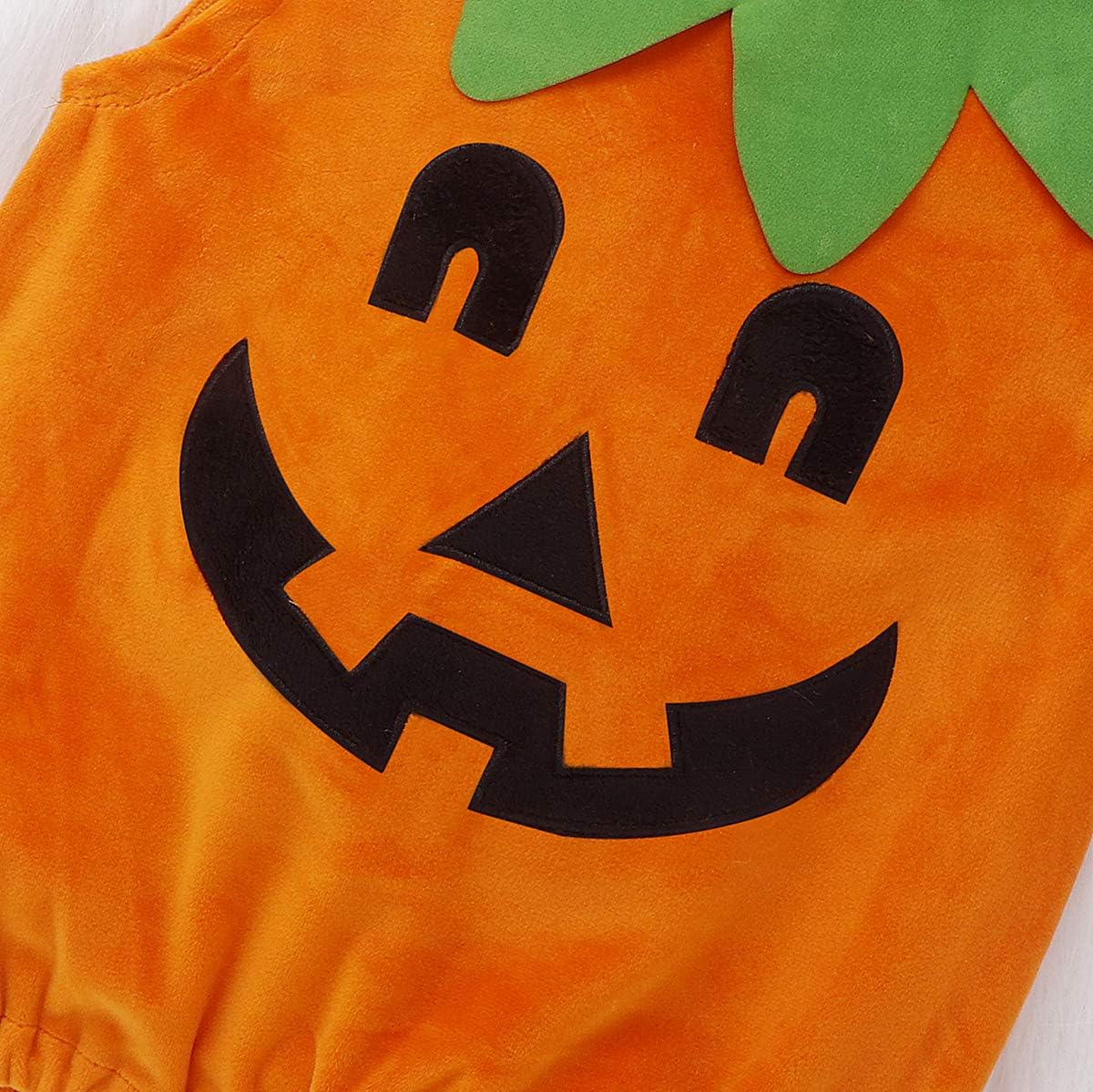 Toddler Baby Boy Girl Halloween Outfit Pumpkin Bodysuit Halloween Costumes Romper Tops Hat Footies