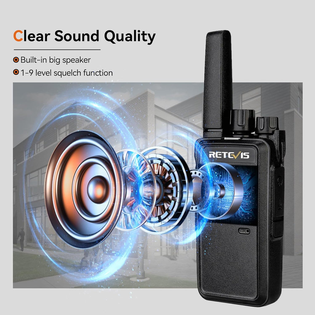 RT68 Walkie Talkies Long Range Rechargeable (10 Pack) with Charger | Rugged & Reliable Two-Way Radio For K-12 School