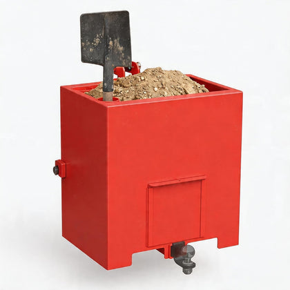 800 lbs Heavy Duty Tractor Ballast Box – Category 1 3-Point Hitch Rear Counterweight with 2" Receiver – Sliding