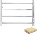 Towel Warmer Wall Mounted with Built-in Timer 4 Bars Electric Stainless Steel Heated Towel Racks for Bathroom, Hot