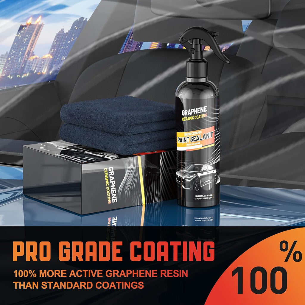 Graphene Ceramic Coating for Cars (17oz) - 12H Ceramic Spray Coating - 24+ Months of Long Lasting Protection - Ultra