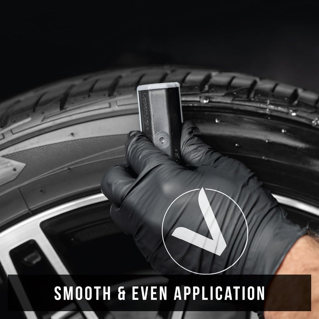 V+ Tire Shine Applicator Brush for Car Detailing, with Stand | Automotive Tire Dressing Applicator Brush