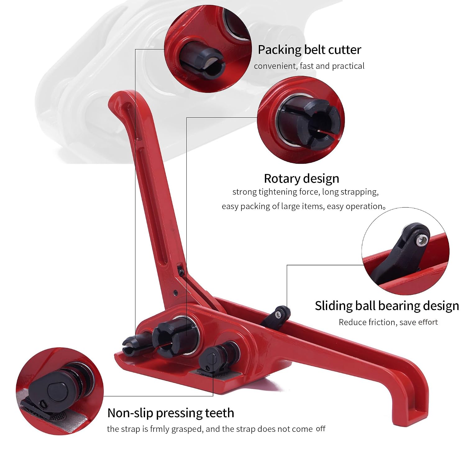 All-in-One Banding Strapping Kit with Poly Strapping Tensioner, 3200" PP Band, 100 Metal Seals, and Sealer Tools |