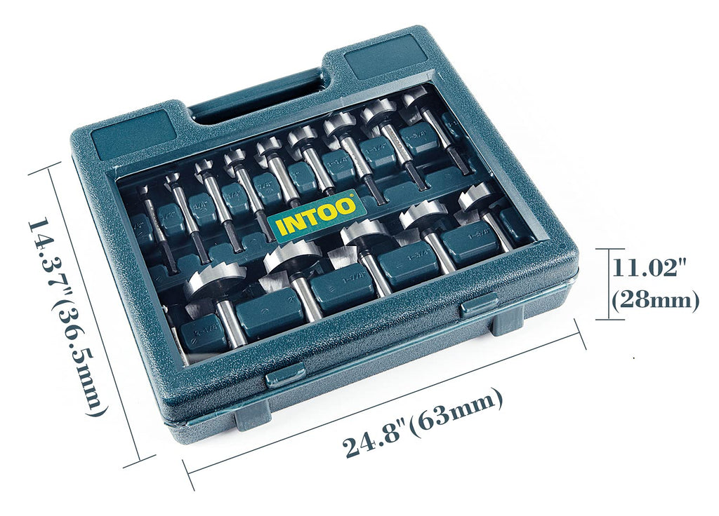 Hex Shank Forstner Bit Set 16 pcs Multi Sided Shank Wood Drill bit Set