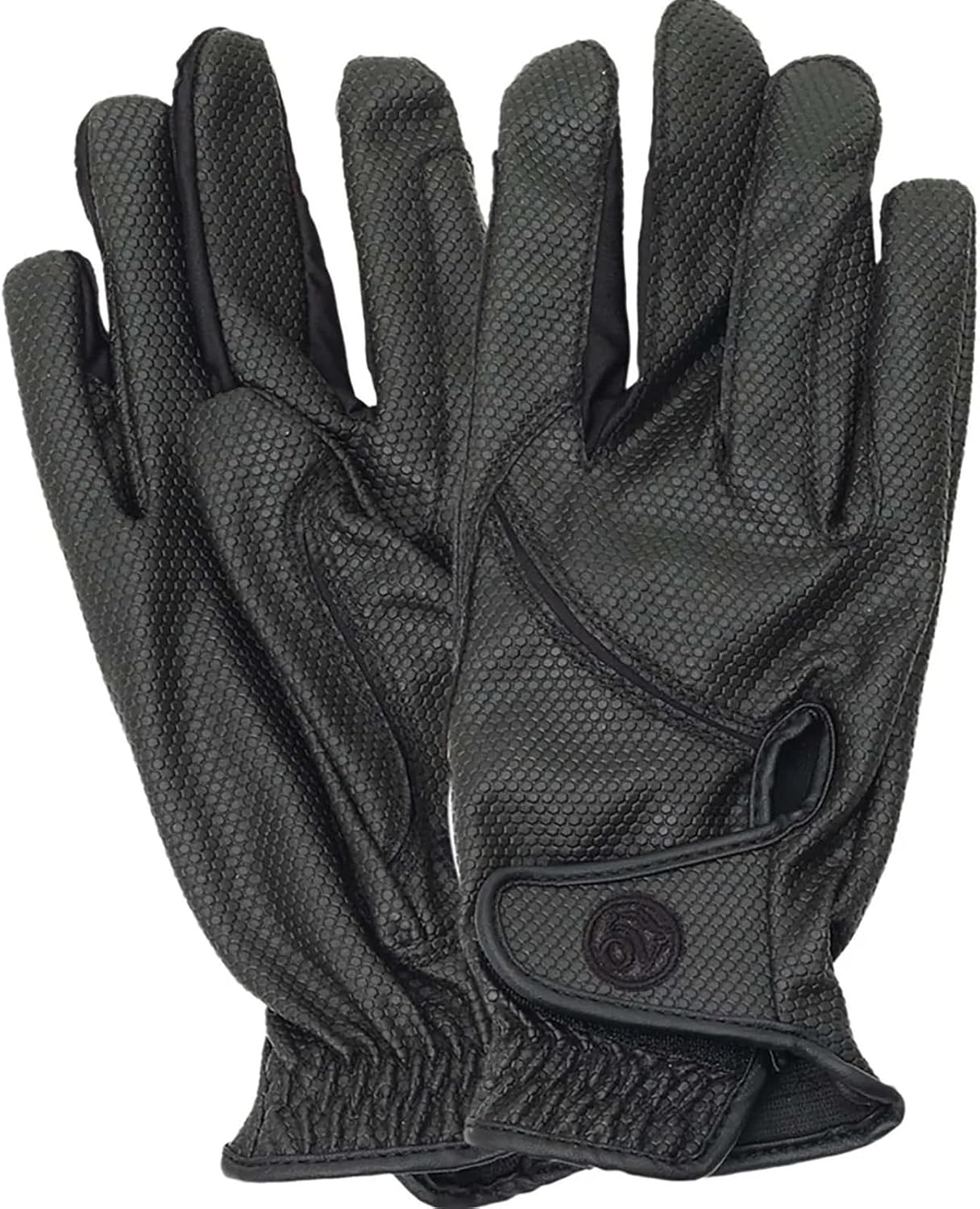 Unisex Tek-Flex Riding Gloves | Durable All-Season Leather Gloves with Touch Screen and Hook & Loop Wrist Closure