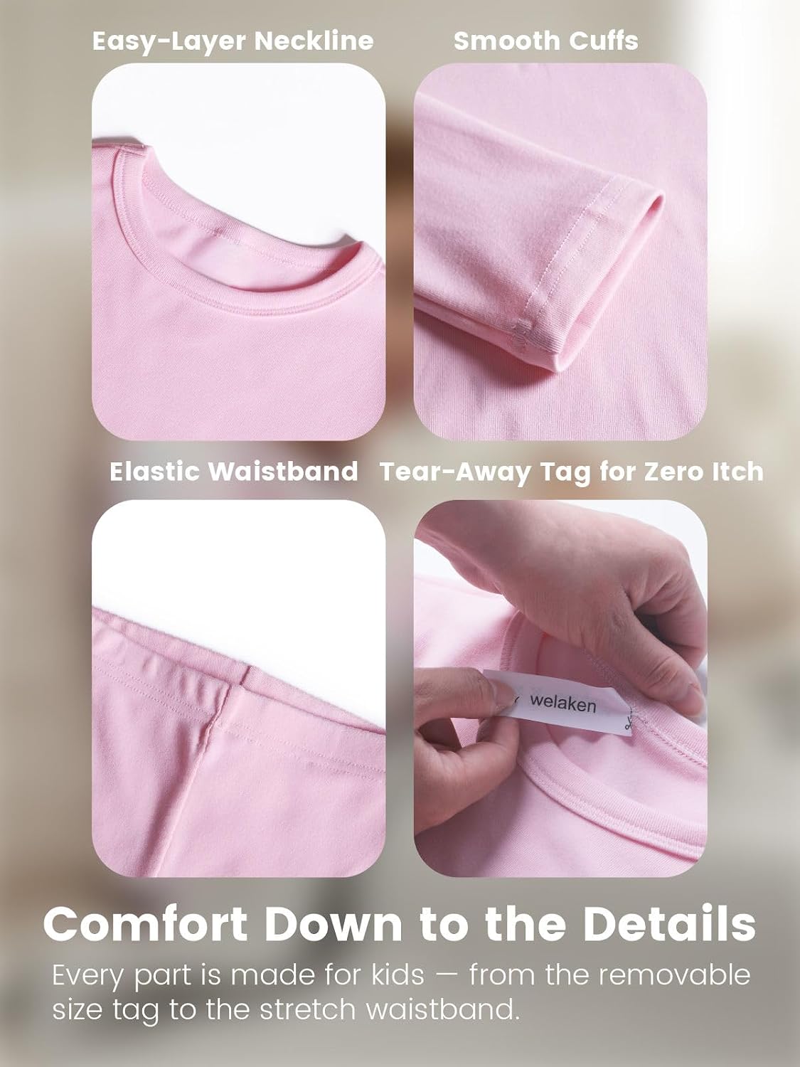 Girls Warm Thermal Underwear Set Kids Winter Base Layer Long Johns Sets for Cold weather/skiing