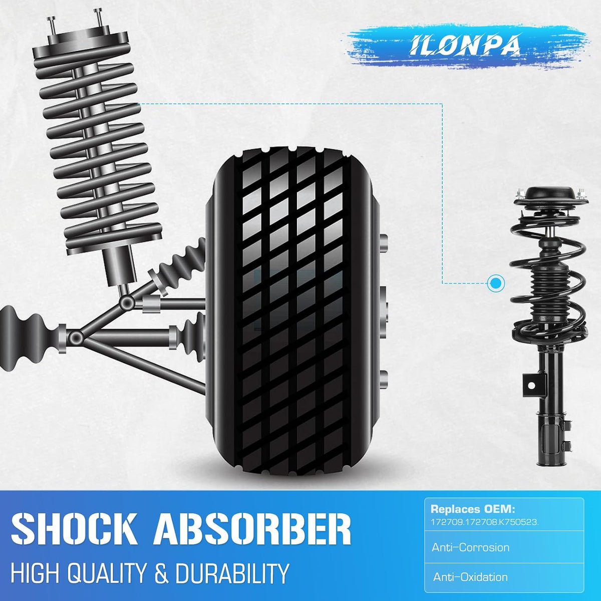 Front Struts & Sway Bar Links for 2011-2016 Hyundai Elantra Only [ Sedan ]