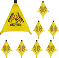 Caution Wet Floor Sign, 8 Pcs 20 inch Pop up Wet Floor Sign, Foldable Yellow Safety Warning Caution Cone, Commercial