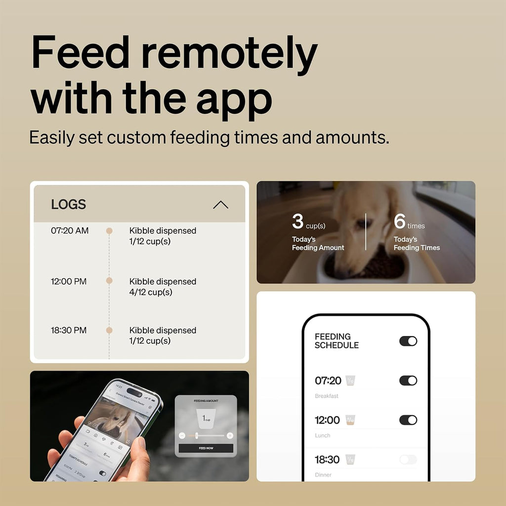Automatic Cat Feeder with Camera, 1080P HD Video & Night Vision