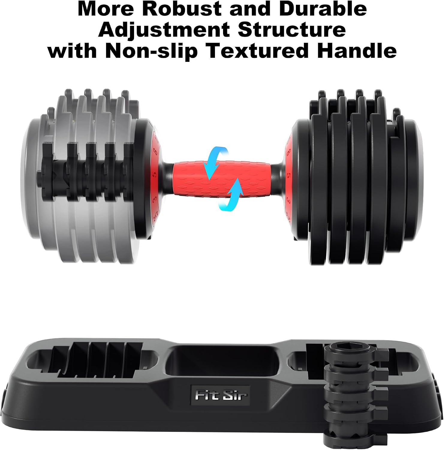 Adjustable Dumbbell Set, 10-in-1 25LB/50LB/90LB Ajustable Dumbbells with Safe Locking System, Enclosed Storage Tray