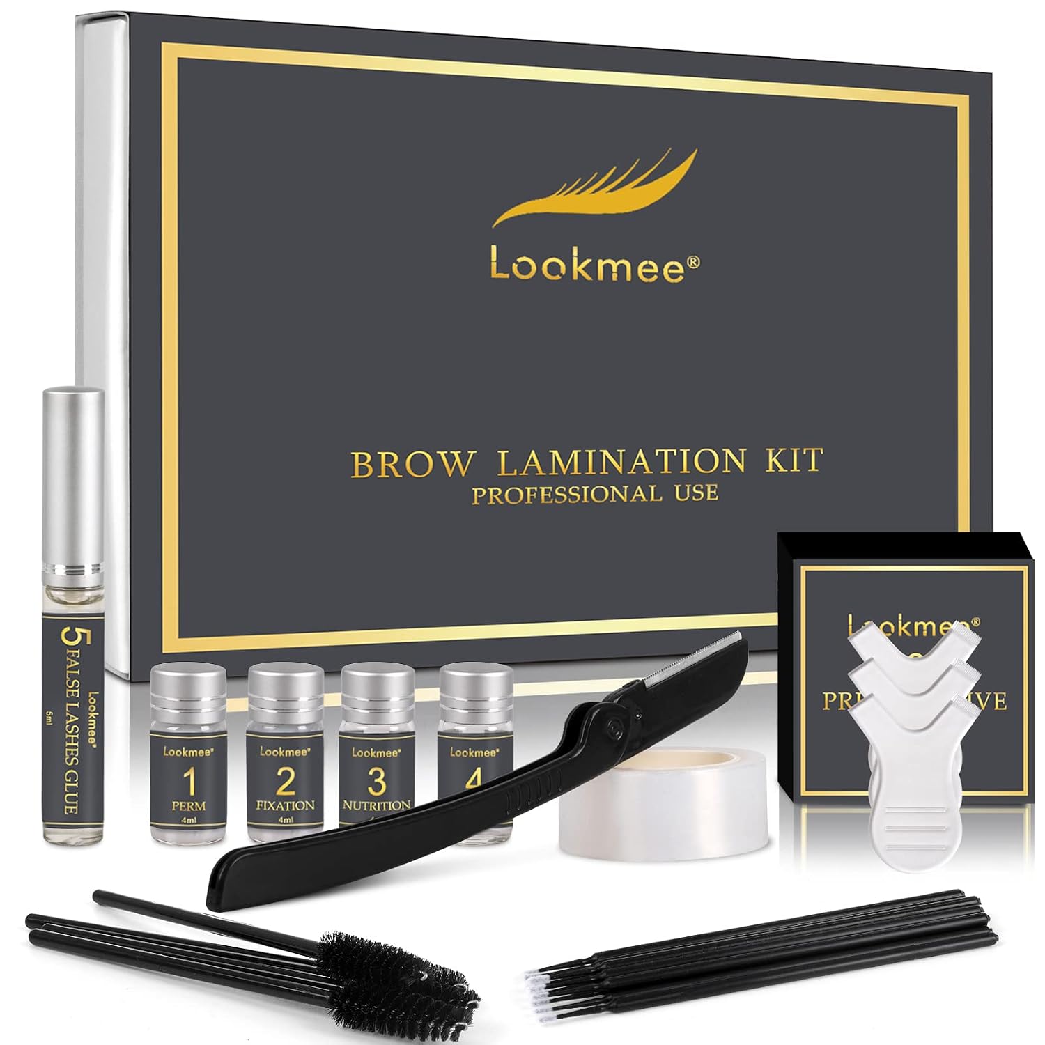 5-in-1 Lash Lift & Eyebrow Lamination Kit - Professional DIY Eyelash Curler & Perm Kit Eyelash Lift Kit &, At-Home