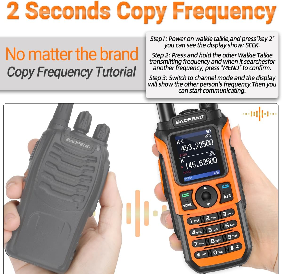 Radio Ham Radio Handheld Dual Band Long Range Two Way Radio for Adults UV-21R Rechargeable Walkie Talkies with