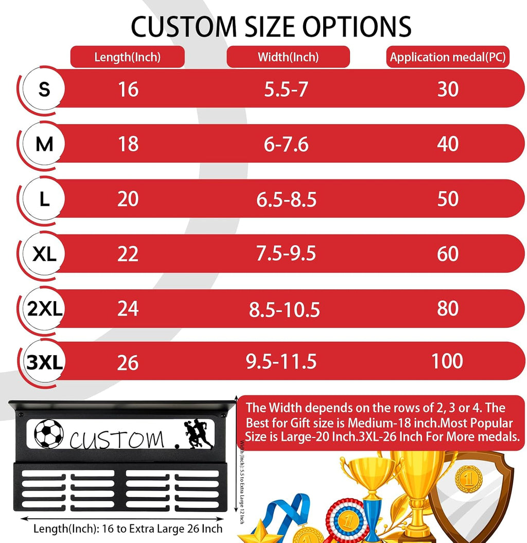 Non-Slip Trophy Shelf,Trophy and Medal Display Shelf, Medal Hanger Display For Wall with 16inchL,Shelves For Trophies