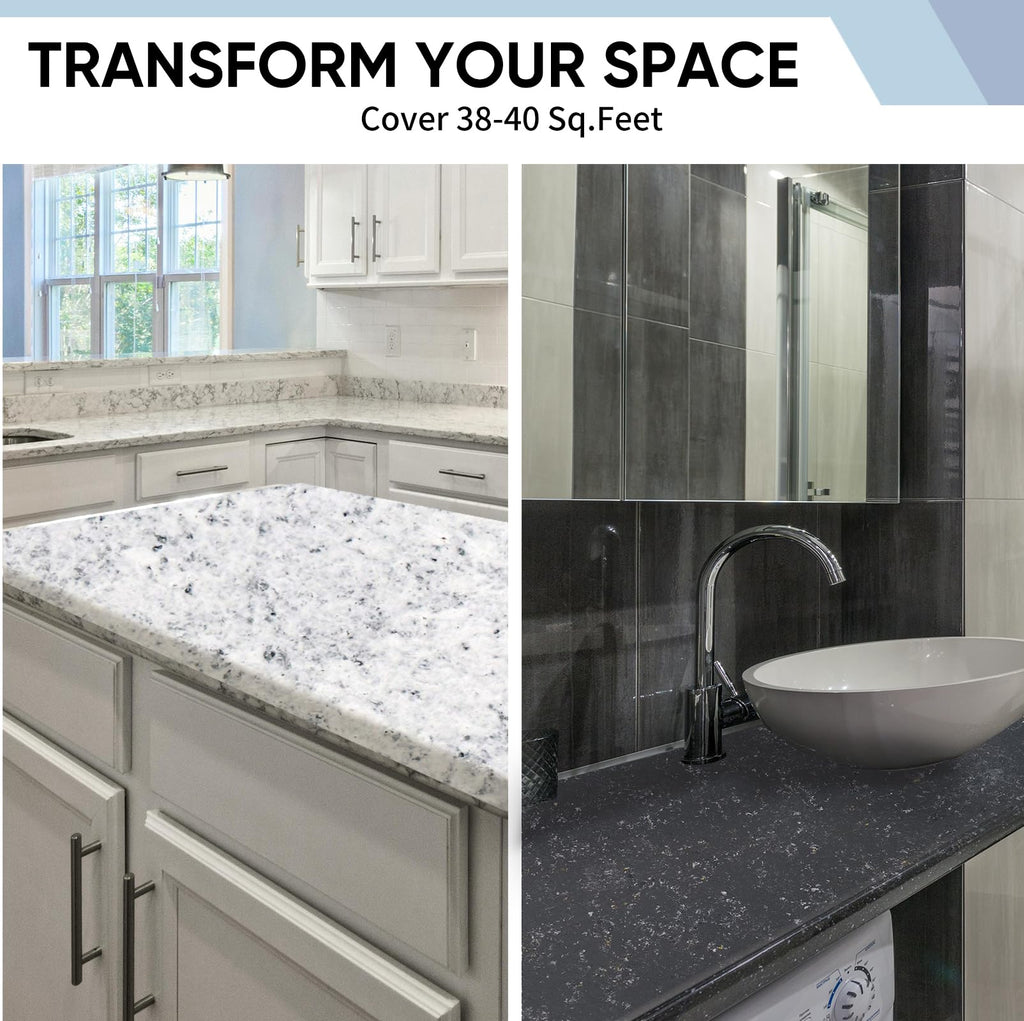 Epoxy Countertop Paint Refinishing Kit, Granite White