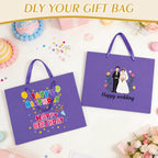 12 Pack Large Purple Gift Bags with Handles & 24 Tissue Papers