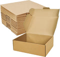 12x9x4 Inches Shipping Boxes, Brown Corrugated Cardboard Literature Mailer for Small Business, Set of 20 Packaging