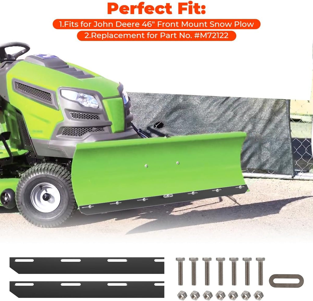 for John Deere 46 Inch Snow Plow Poly Cutting Edge Scraper Strap | Replacement for Part No. M72122, 1/2" Thick