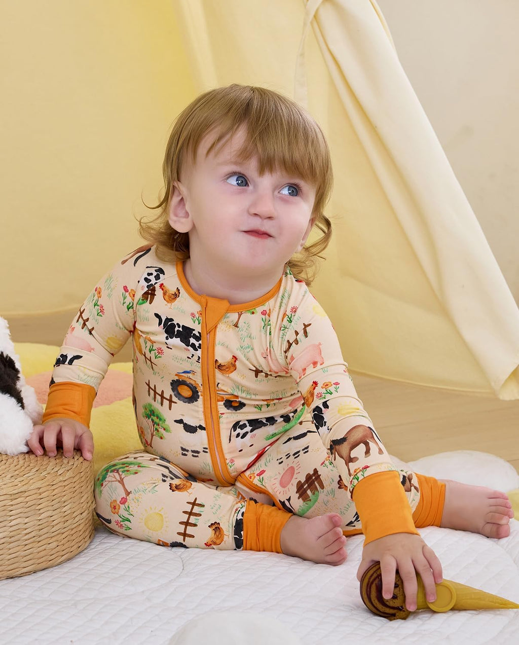 Bamboo Viscose Baby Footie Pajama, Zipper Sleeper Boys Girls