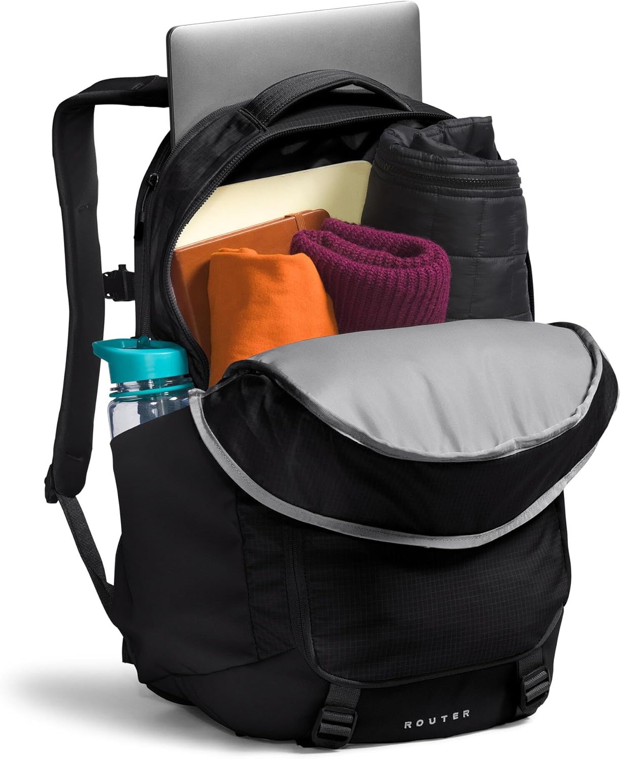 The North Face Router Everyday Laptop Backpack - Daypack, Water Repellent, Laptop Sleeve, Reflective Details, TNF