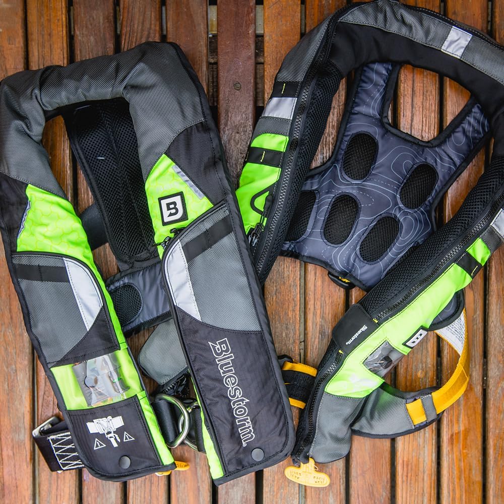 Stratus 35 Inflatable Life Jacket PFD for Adults | US Coast Guard (USCG) Approved Automatic Self Inflating Life Vest