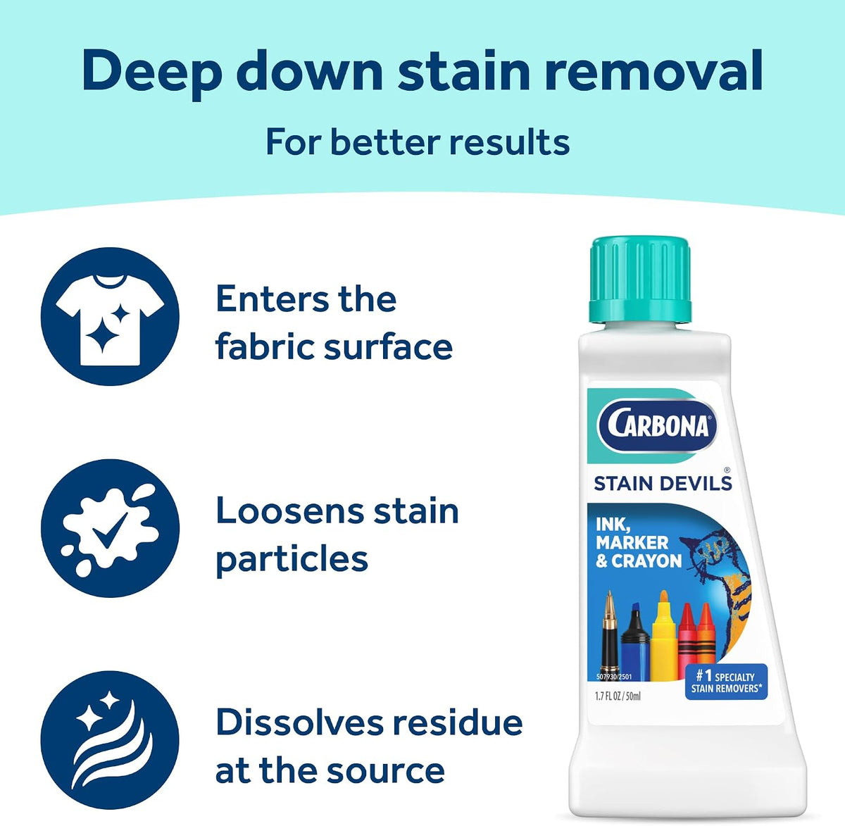 Stain Devils #3, Spot Cleaner for Ink, Marker & Crayon, 1.7 Fl Oz