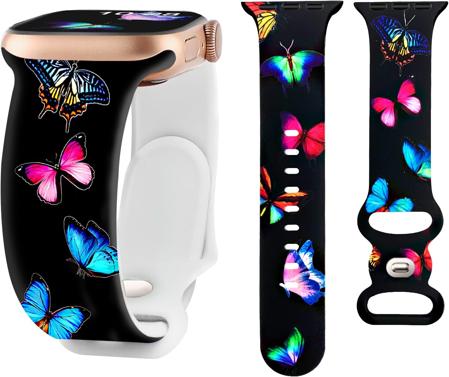 Silicone Pattern Sport Band Compatible with Apple Watch Bands Women Men | Comfortable Wristband 44mm 38mm 41mm 40mm