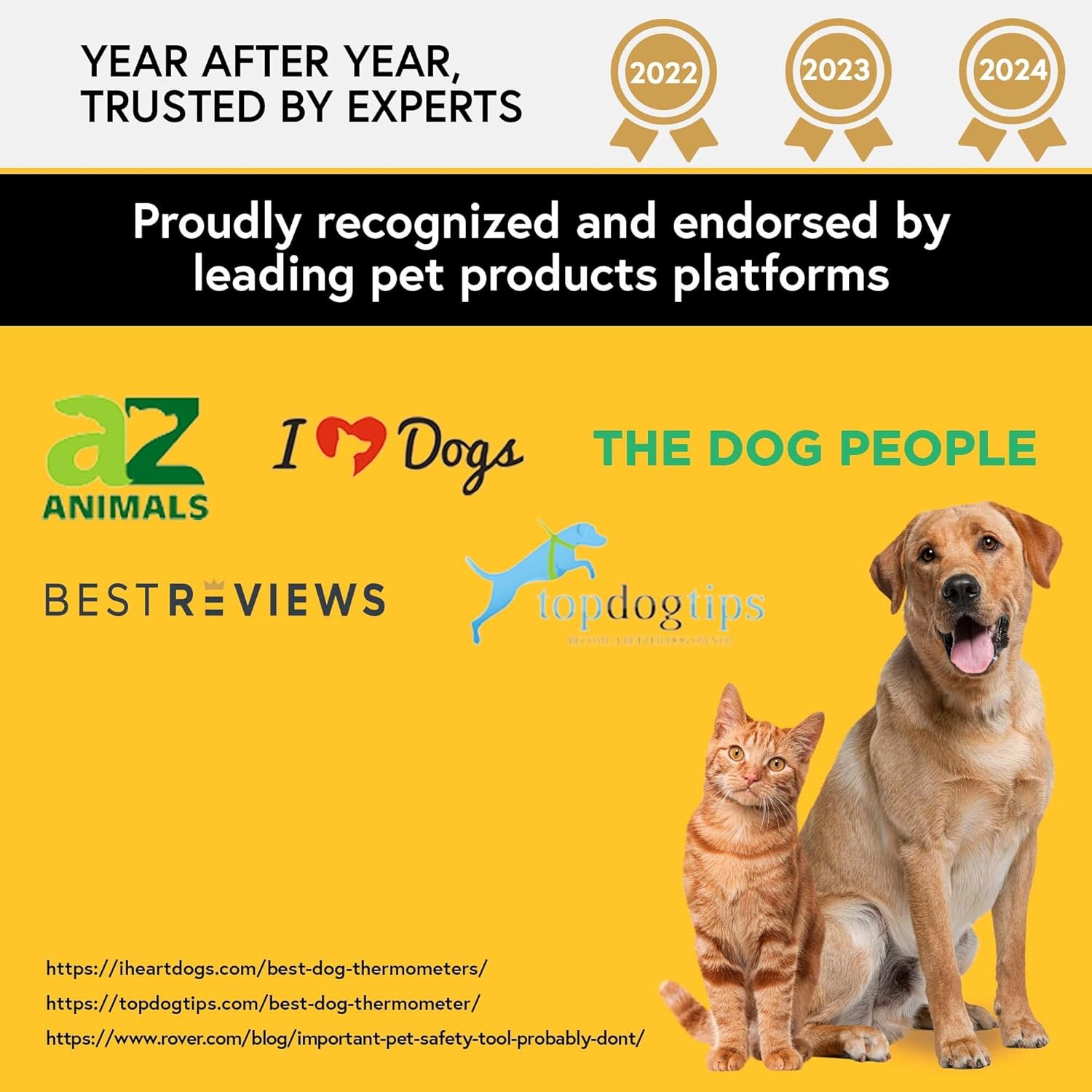 iProven Dog & Cat Thermometer for Accurate Fever Detection, Comfortable Flexible Tip, Waterproof Pet Thermometer