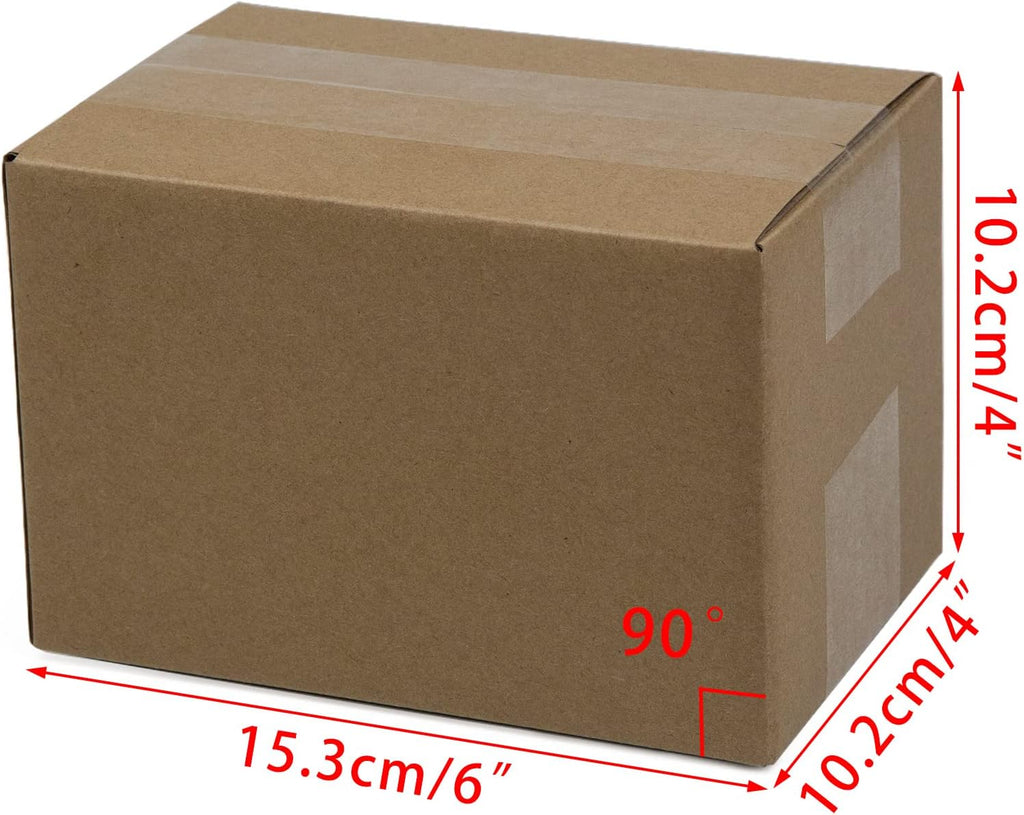 Shipping Boxes 6x4x4 Inches Small Corrugated Cardboard Boxes, 25 Pack
