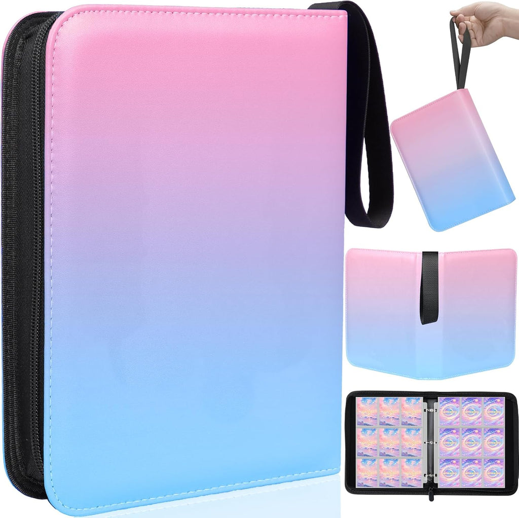 9 Pocket Trading Card Binder, 900 Card Capacity, Pink