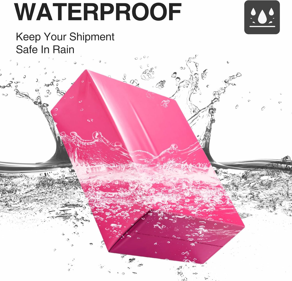 Large Poly Mailers 14.5x19 Inch Hot Pink 50 Pack Shipping Bags