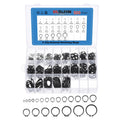 BOLTALIVON 500Pcs M4-M28 External Retaining Ring C Clips Snap Rings