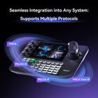 NDI PTZ Camera Joystick Controller, 7’’ LCD Quad-Screen Real-time Preview, 4D Joystick Controller, NDI License