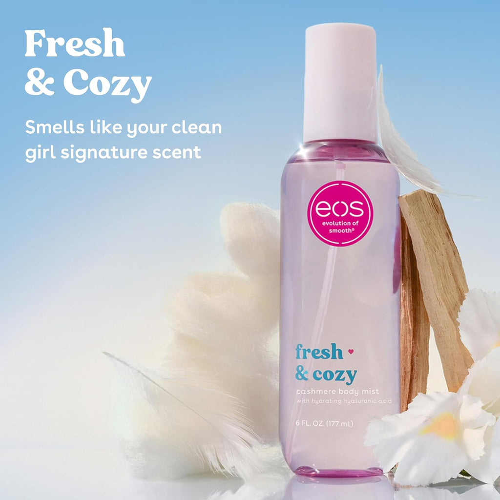Cashmere Body Mist, Fresh & Cozy, Body Spray for Women, Hair Mist, Moisturizing, Hyaluronic Acid, Glycerin, Vegan