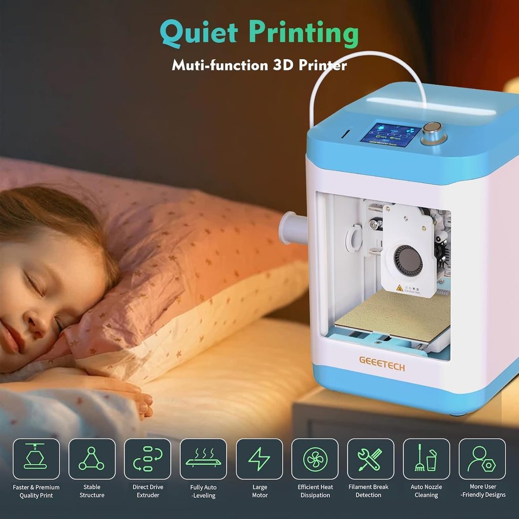 Geeetech Smart 3D Printer for Kids and Beginners with WiFi APP Control | High Speed and Quality Printing, Fully